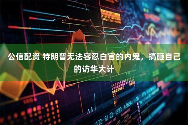 公信配资 特朗普无法容忍白宫的内鬼，搞砸自己的访华大计